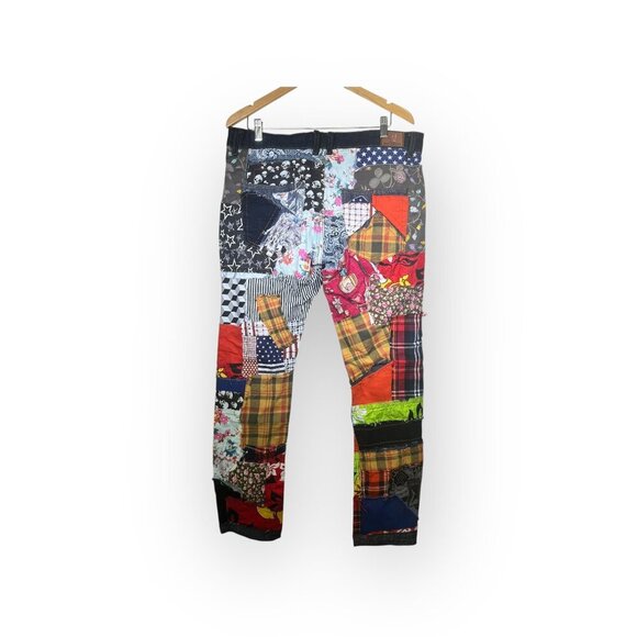 BIEPA Jeans Patchwork 1971 RARE Mens Size 36 x 31 Distressed Skinny Leg - Picture 5 of 11